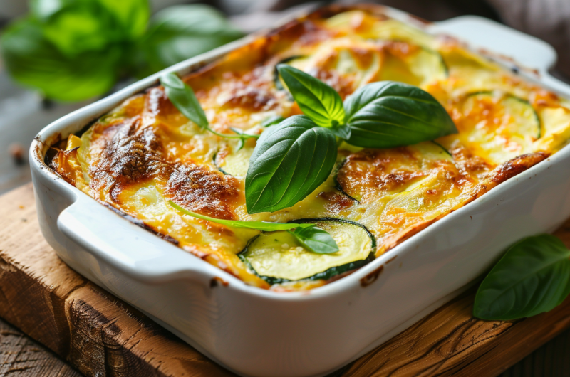 Flan de Courgettes au Basilic