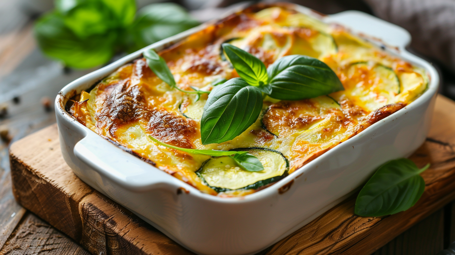 Flan de courgettes au basilic