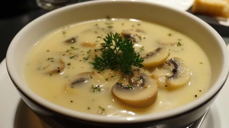 Potage Parmentier aux champignons